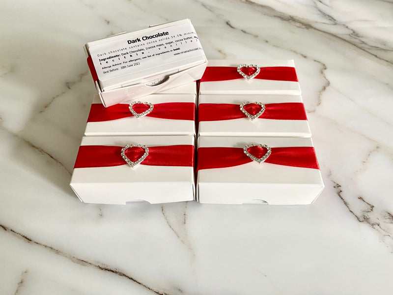 Two Belgian Chocolate Wedding Favours