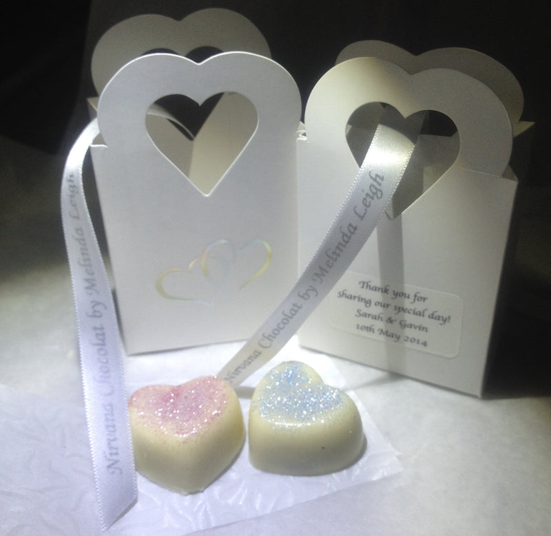 Two Belgian Chocolate Wedding Favours