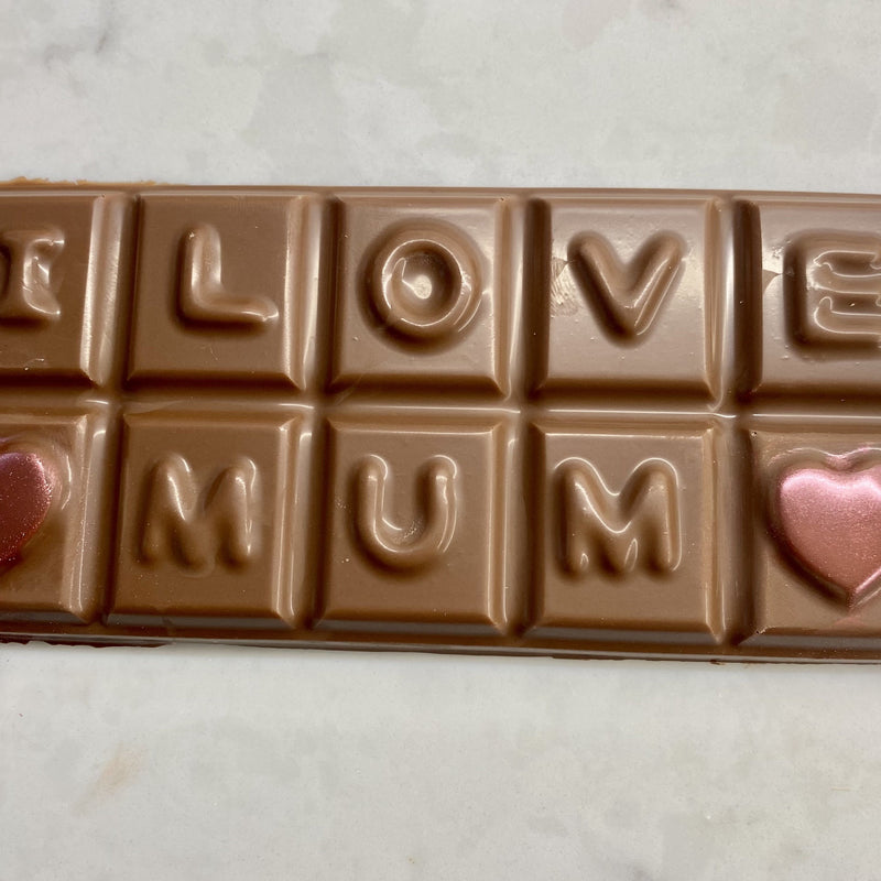 I Love Mum Message, Milk Chocolate Bar